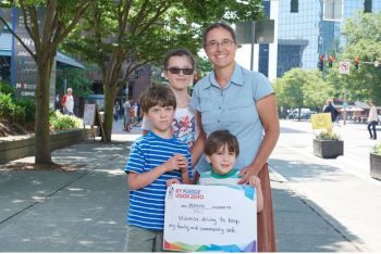 image of vision zero family and sign