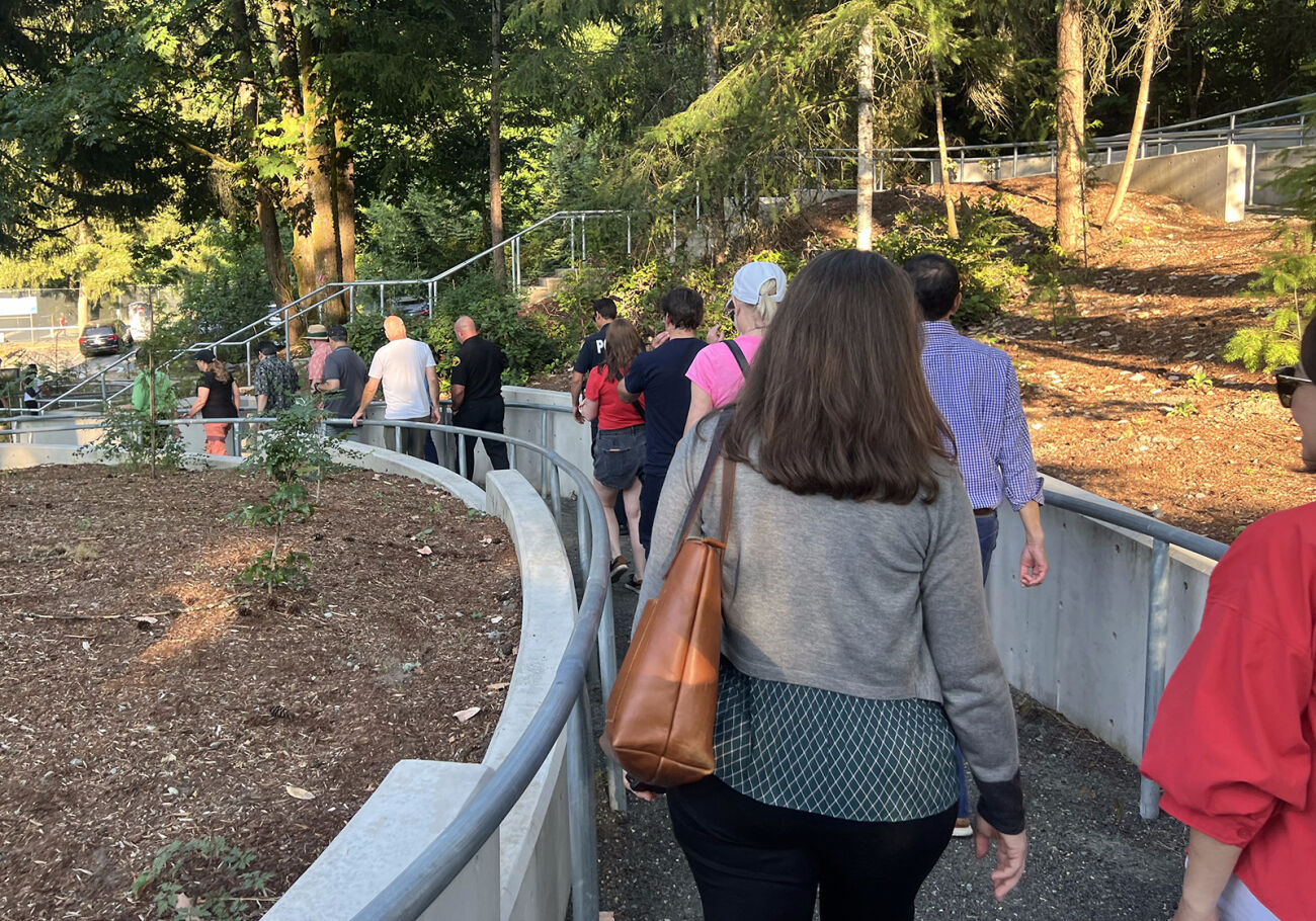 Residents and city leaders walk in BelRed.