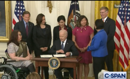 President Biden signing COVID-19 Hate Crimes Act