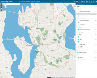 Bellevue map viewer home page view