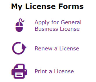 My License Forms, Print a License