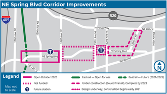 NE Spring Blvd corridor map