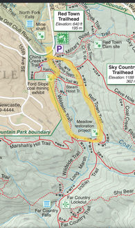 Wildside to Red Town Trail - route map