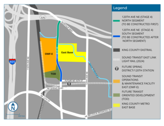 120th Avenue Northeast project map