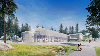 Architectural rendering of the future fire station 10