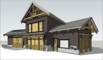 Graphic showing rendering of new farmstand