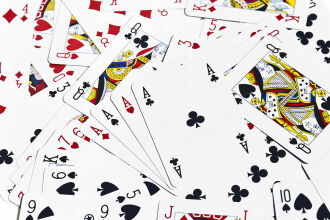 Image of playing cards and varying suits.