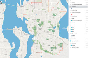Bellevue map viewer home page view