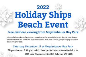 Holiday Ships Beach Event Flyer