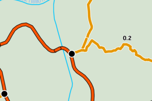 section of map of Lewis Creek Park