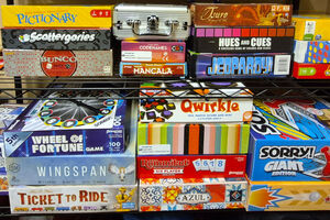 Image of various table or board games. 