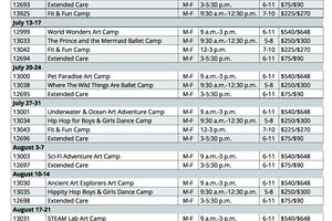 summer camps at the NWAC