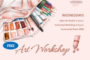 illustration of art supplies