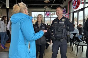 Image of the Bellevue Police Department's "Coffee with a Cop" series.