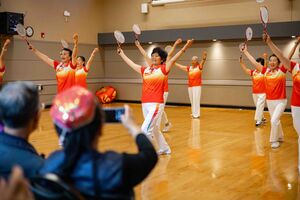 Dance performers on stage at Crossroads Community Center