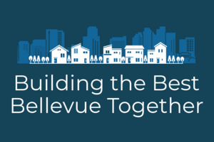 Skyline image with Building the Best Bellevue Together