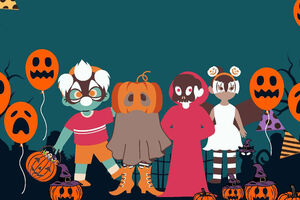 Decorative Halloween Themed Illustration