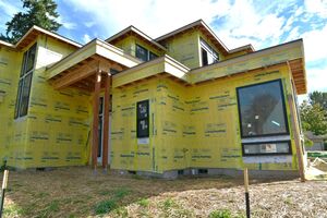 A house under construction. 