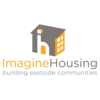 Imagine Housing logo with graphic of a gray and yellow building